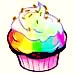 rainbow cupcake
