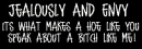jealousy & envy