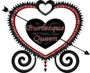 Burlesque Gothic Queen Black Laced Heart 
