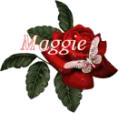 Butterfly Red Rose - Maggie