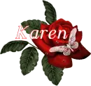 Butterfly Red Rose - Karen