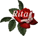 Butterfly Red Rose - Rita