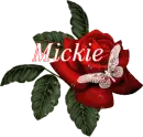 Butterfly Red Rose - Mickie