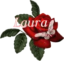 Butterfly Red Rose - Laura