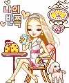 girl and poodle