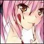 Anime girl with blood