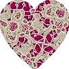 maroon lace heart