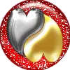 silver and gold metal hearts