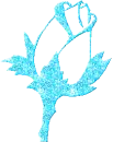 blue glitter rosebud