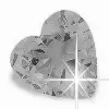 smokey silver gray heart