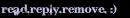 read reply delete
