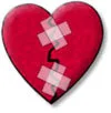 taped broken heart