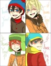 South park anime boys