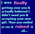 finally getting over you