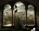 medieval lady at window