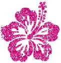 glitter hibiscus flower