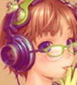 girl with headphones