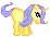 yellow and purple pony