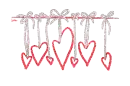 Hanging hearts