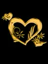 gold twinkle heart