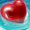 heart bobbing in the water