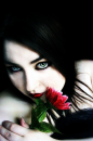 With a Flower