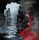 goth girl in foggy cave