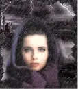goth girl in raining