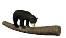 bear bouncing on a log