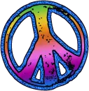 rainbow peace sign trippy animation