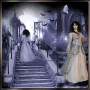 goth vampiress with bats