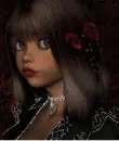 glittered goth girl