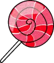 Pink and red lollipop