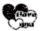 I Love You Text Glitter.