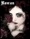Rowan Goth Girl with Roses Glittered