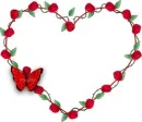 Heart with Butterfly and Roses