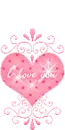 i love you pink heart