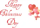 happy V Day w/balloons