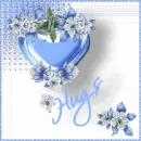 blue heart hugs
