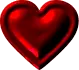 intense red heart