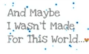 Maybe