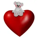CREDDY BEAR ON A HEART