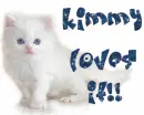 White cat: Kimmy loves it!