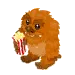 big foot eating pop corn