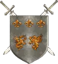 medieval shield and swords