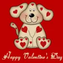 happy V Day dog & â™¥'s