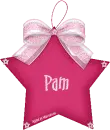Pink Star With Bow -Pam-