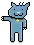 Blue pixel animal