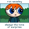 always the tone of surprise