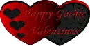 Happy Gothic Valentines Three Hearts Collection By Carina Marie sleekgraphics